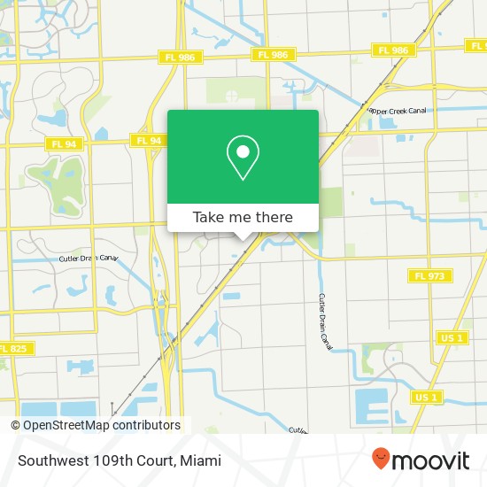 Southwest 109th Court map