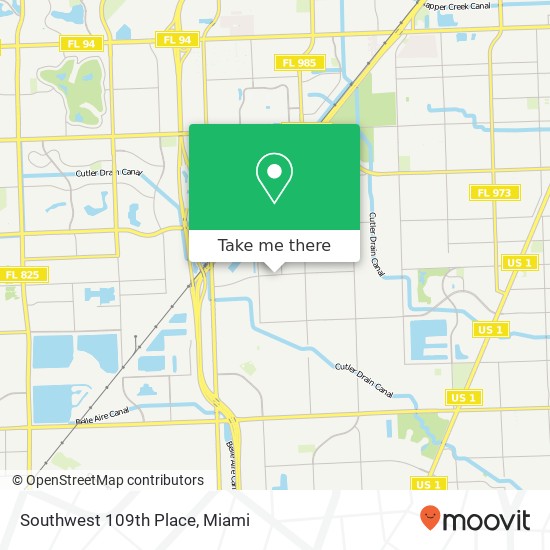 Southwest 109th Place map