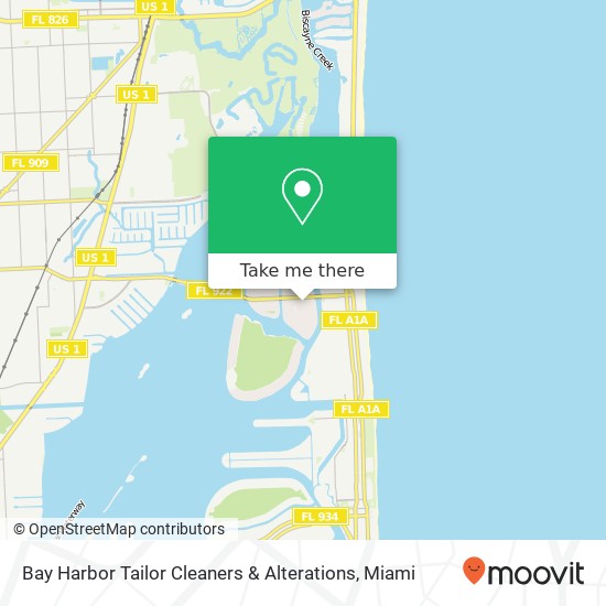 Bay Harbor Tailor Cleaners & Alterations map