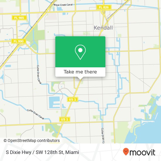 S Dixie Hwy / SW 128th St map