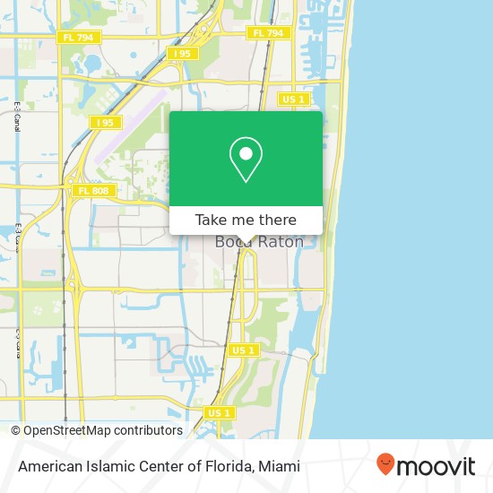 American Islamic Center of Florida map