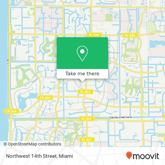 Northwest 14th Street map