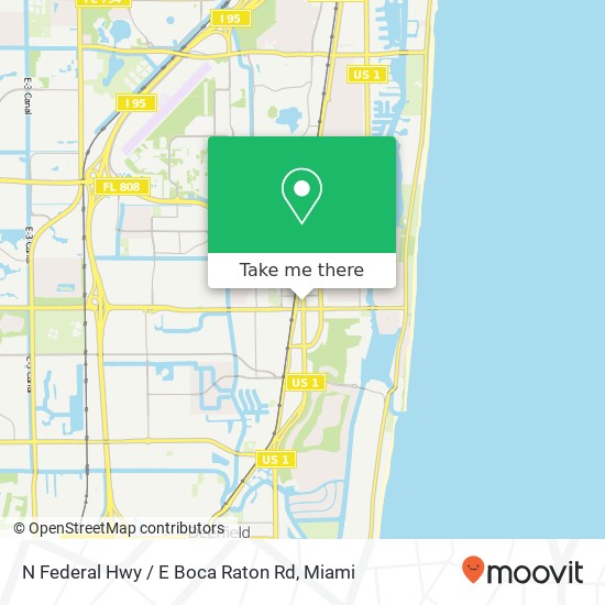 Mapa de N Federal Hwy / E Boca Raton Rd