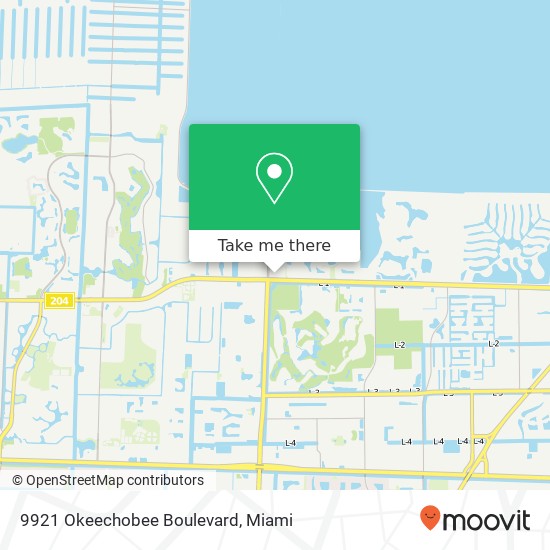 Mapa de 9921 Okeechobee Boulevard