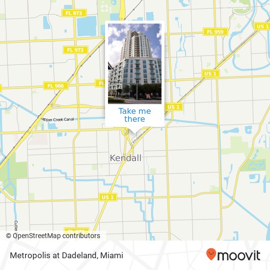 Mapa de Metropolis at Dadeland