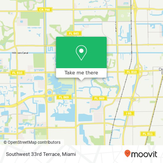 Mapa de Southwest 33rd Terrace