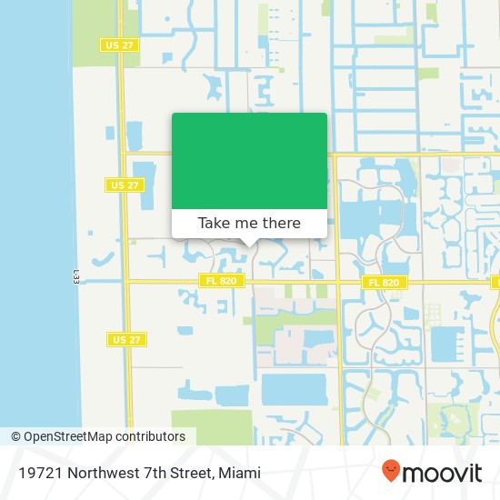 19721 Northwest 7th Street map