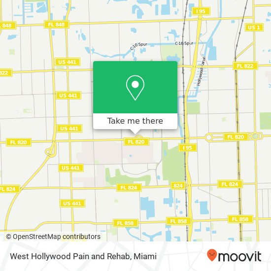 West Hollywood Pain and Rehab map