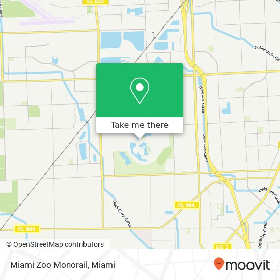 Miami Zoo Monorail map