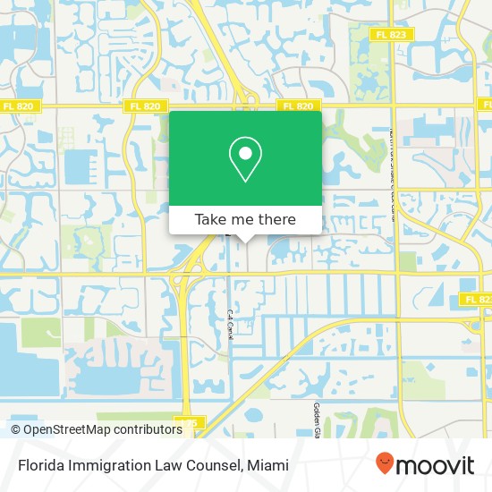Mapa de Florida Immigration Law Counsel
