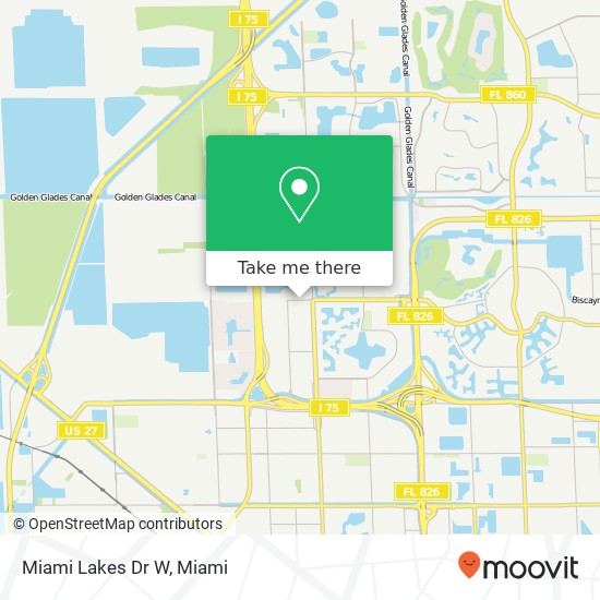 Mapa de Miami Lakes Dr W