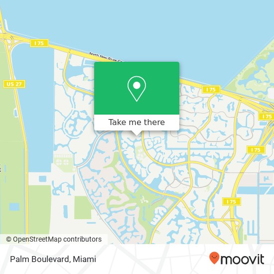 Palm Boulevard map