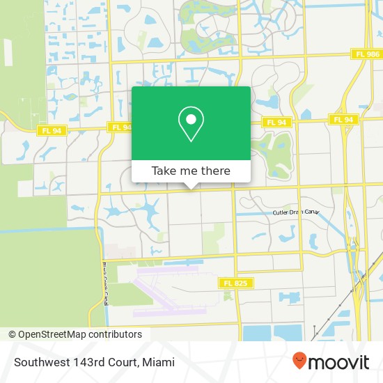 Southwest 143rd Court map