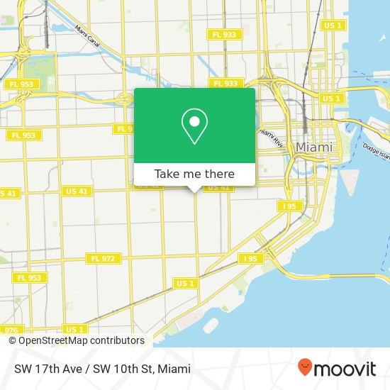 SW 17th Ave / SW 10th St map