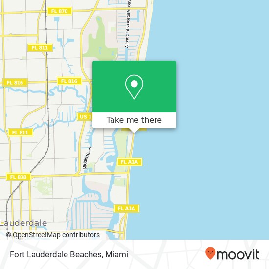 Mapa de Fort Lauderdale Beaches