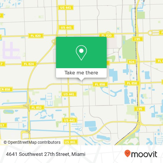 4641 Southwest 27th Street map