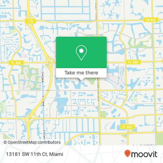 13181 SW 11th Ct map