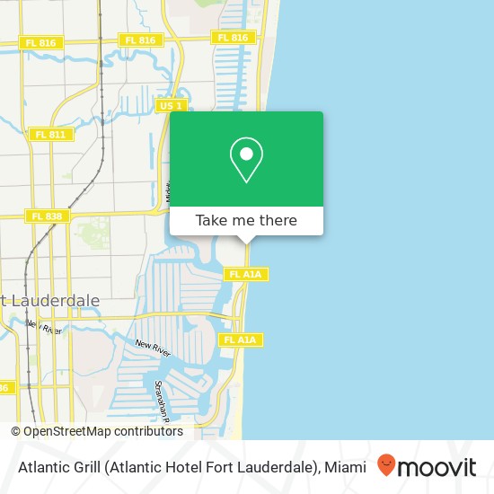 Mapa de Atlantic Grill (Atlantic Hotel Fort Lauderdale)