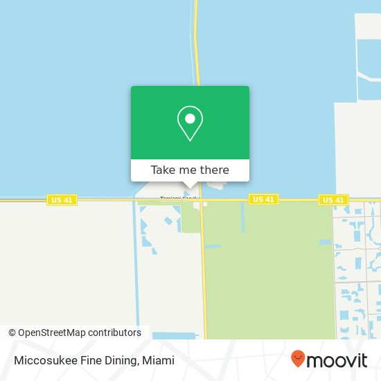 Miccosukee Fine Dining map