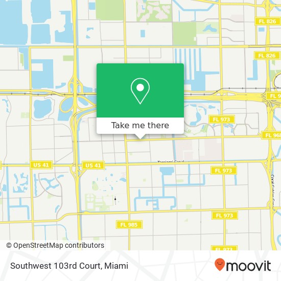 Southwest 103rd Court map