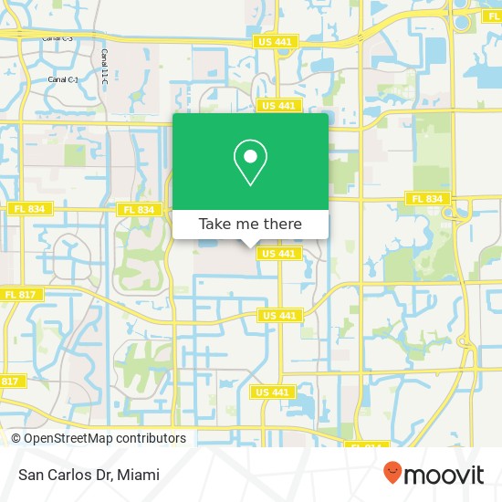 San Carlos Dr map