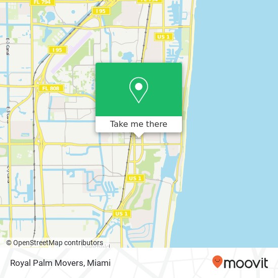 Royal Palm Movers map