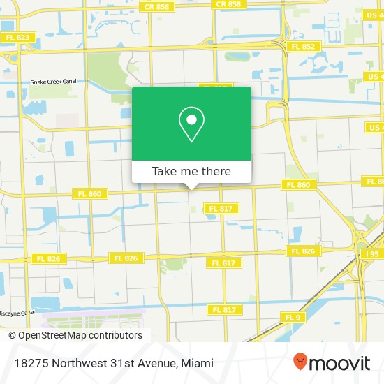18275 Northwest 31st Avenue map