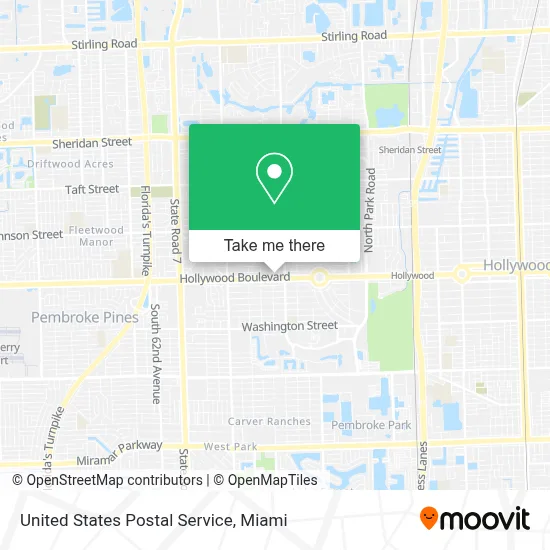 United States Postal Service map