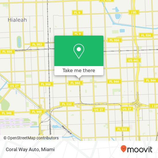 Coral Way Auto map