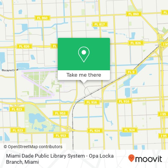 Miami Dade Public Library System - Opa Locka Branch map