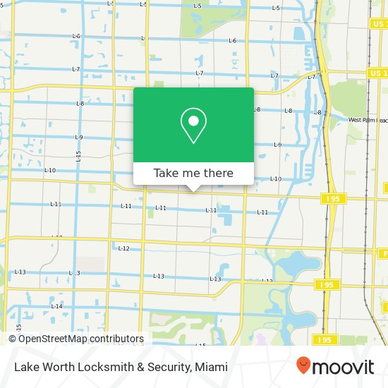 Lake Worth Locksmith & Security map