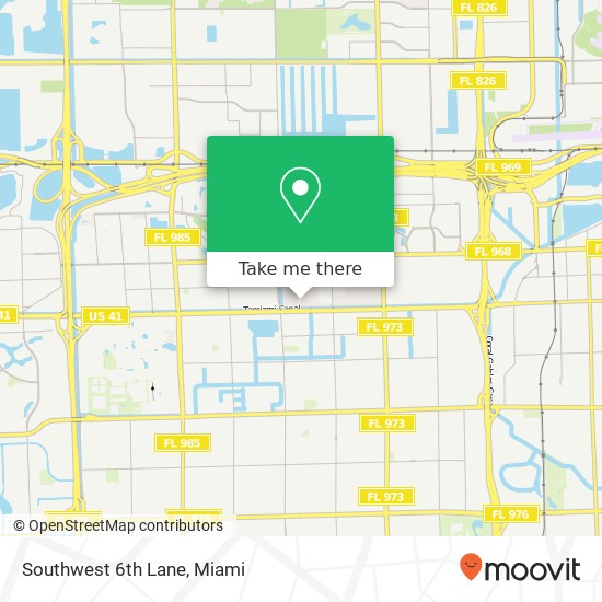 Southwest 6th Lane map