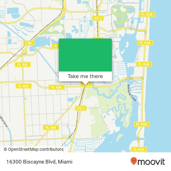 Mapa de 16300 Biscayne Blvd