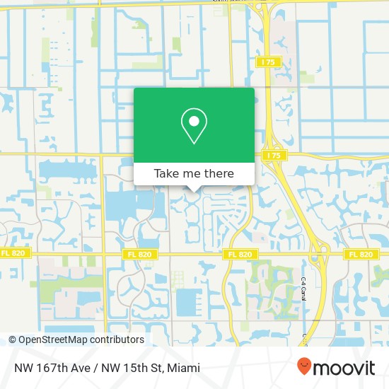 NW 167th Ave / NW 15th St map