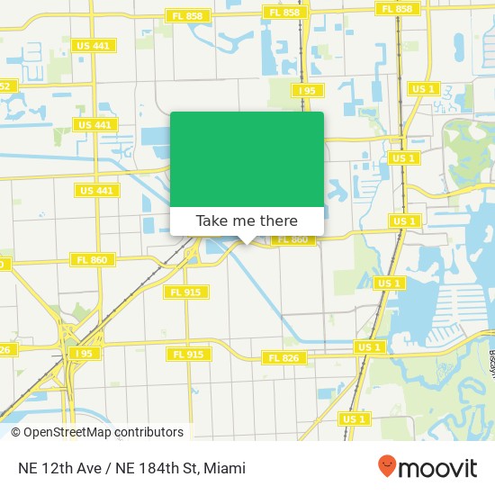 NE 12th Ave / NE 184th St map