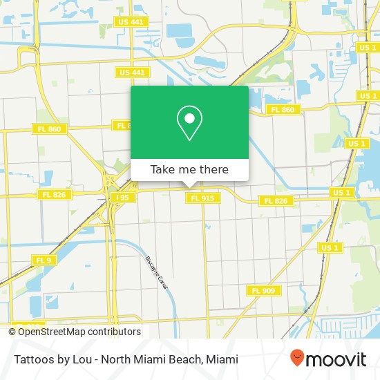 Tattoos by Lou - North Miami Beach map