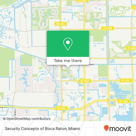 Mapa de Security Concepts of Boca Raton