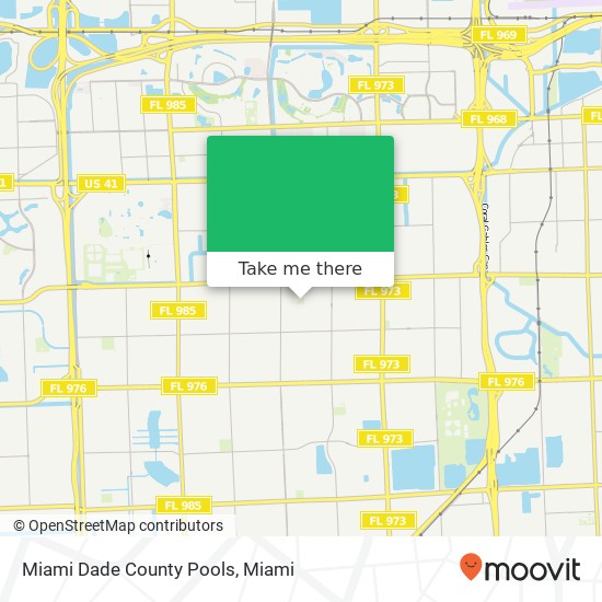 Mapa de Miami Dade County Pools