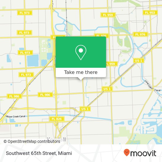 Southwest 65th Street map