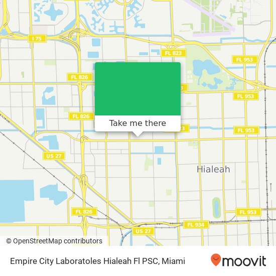 Empire City Laboratoles Hialeah Fl PSC map