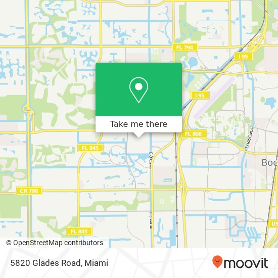 5820 Glades Road map