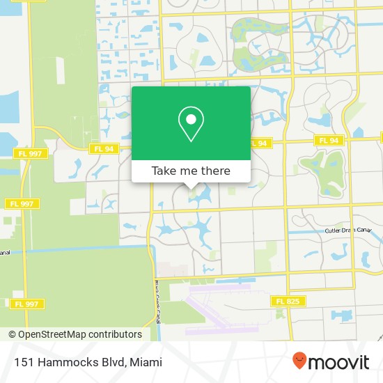 151 Hammocks Blvd map