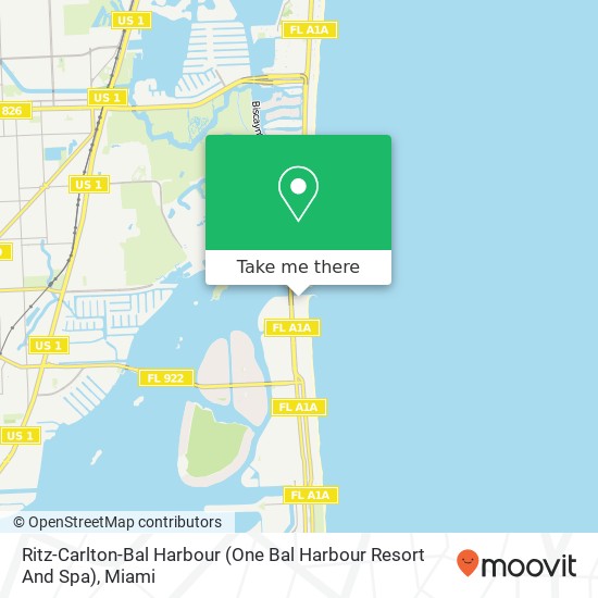 Ritz-Carlton-Bal Harbour (One Bal Harbour Resort And Spa) map