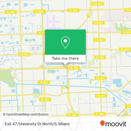 Mapa de Exit 47/University Dr North/S