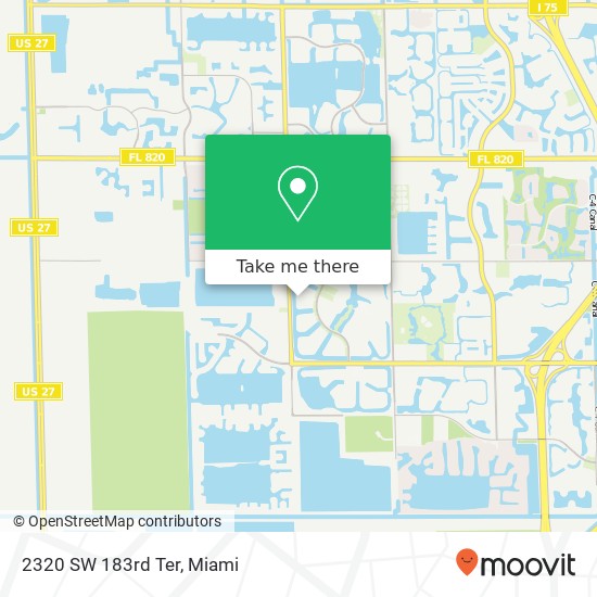 2320 SW 183rd Ter map