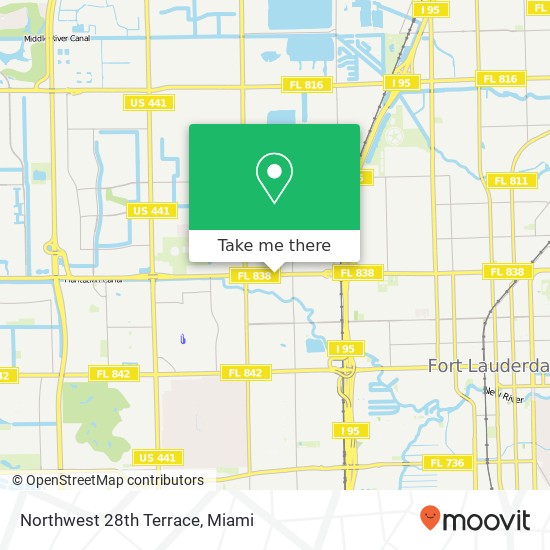 Mapa de Northwest 28th Terrace