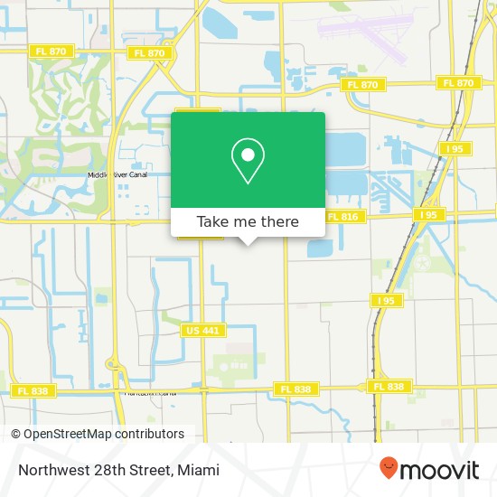 Northwest 28th Street map