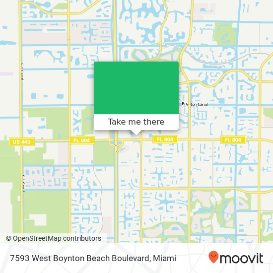 7593 West Boynton Beach Boulevard map