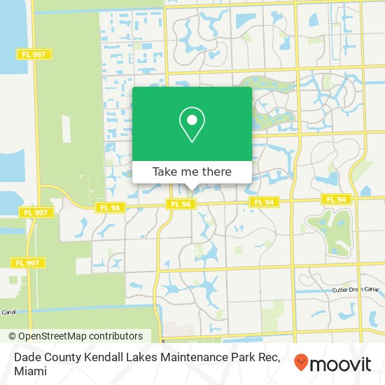 Mapa de Dade County Kendall Lakes Maintenance Park Rec