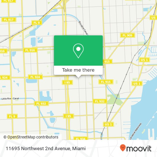 11695 Northwest 2nd Avenue map